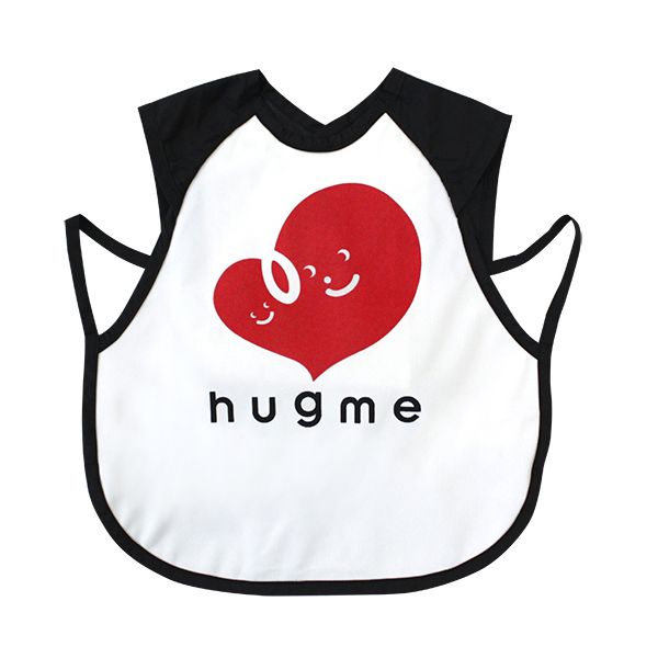 ポケット付ビブ hugme　ブラック
