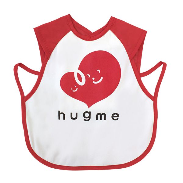 ポケット付ビブ hugme　レッド