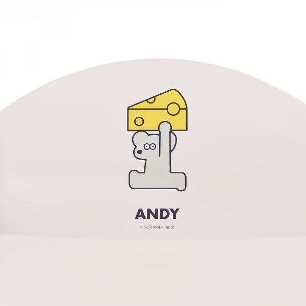 木製ハイチェア ねずみのANDY(ライトグレー）