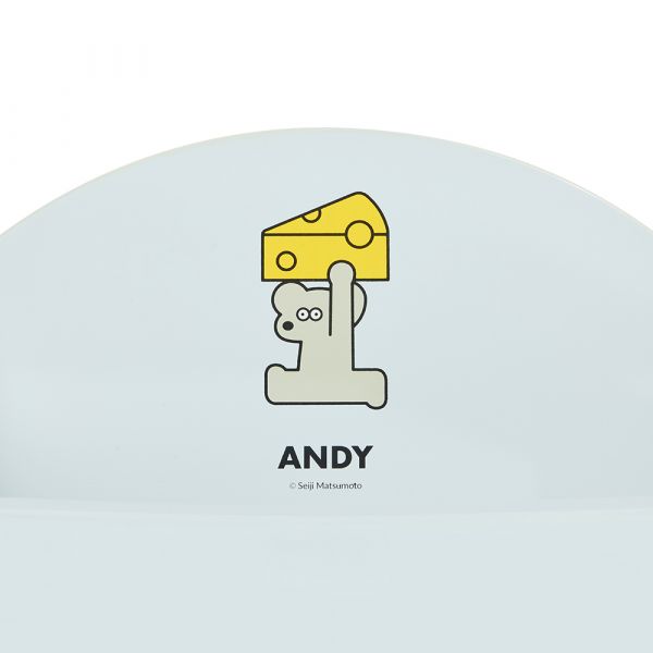 木製ハイチェア ねずみのANDY(ライトブルー）