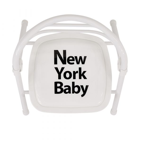 折りたたみパイプイス（NewYork・Baby ホワイト）