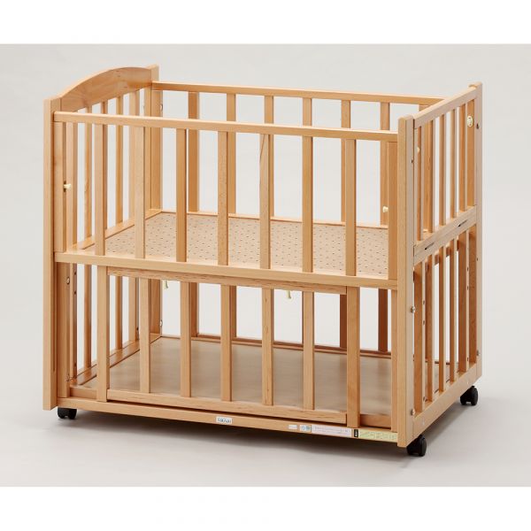 日本製 スリーオープンベビーベッド b-sideDX ミニ(ナチュラル)