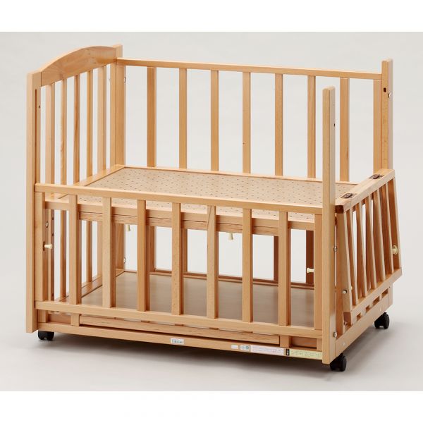 日本製 スリーオープンベビーベッド b-sideDX ミニ(ナチュラル)
