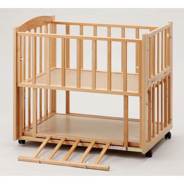 日本製 スリーオープンベビーベッド b-sideDX ミニ(ナチュラル)
