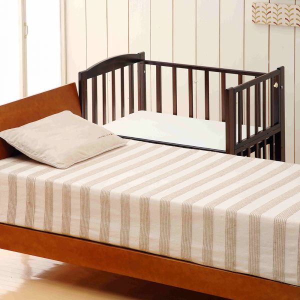 日本製 スリーオープンベビーベッド b-sideDX ミニ(ナチュラル)