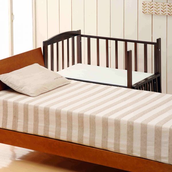 日本製 スリーオープンベビーベッド b-sideDX ミニ(ナチュラル)